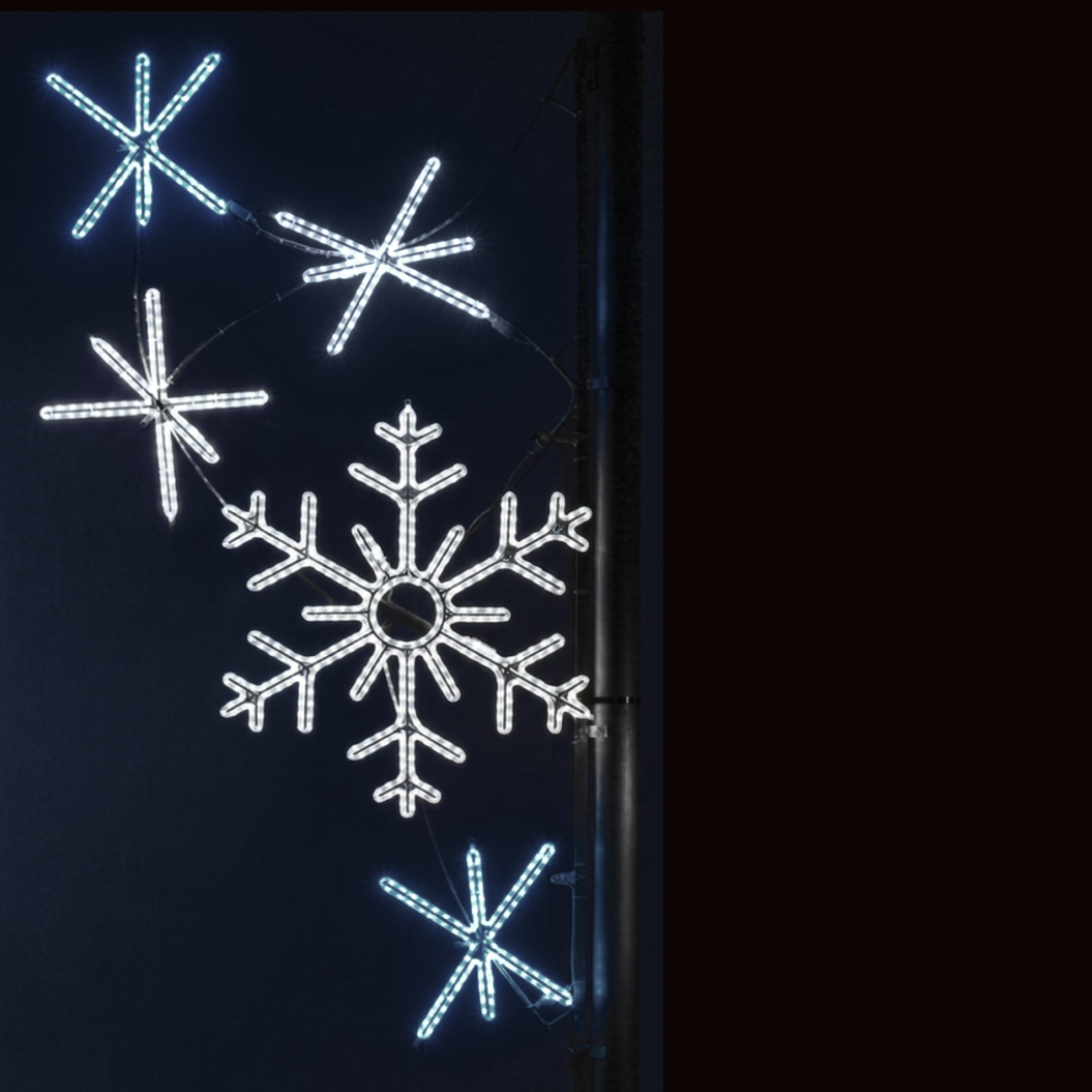 Pole Decoration - Snowflake Cascade