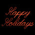 Small light Happy Holiday sign, Christmas, Holiday outdoor decoration,