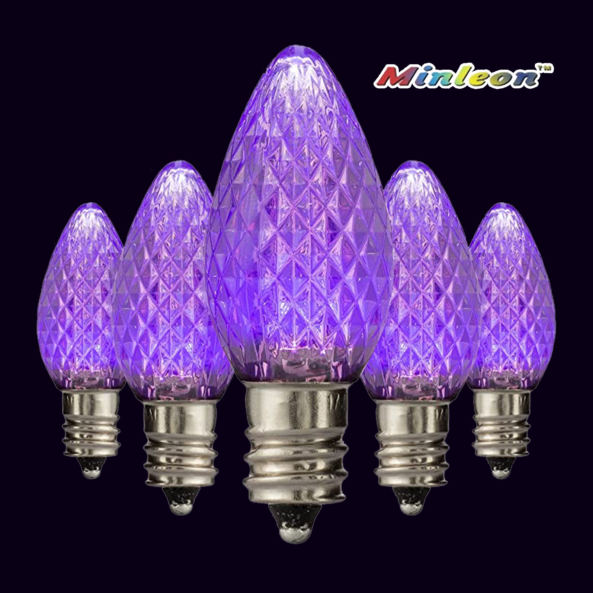 outdoor, indoor, LED, bulb, lights, quality, durable, commercial-grade, replacement, C7, 2021, static, minleon, purple, violet