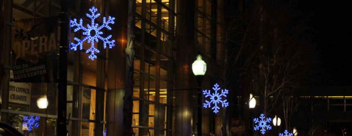 Single Snowflake Pole Decoration