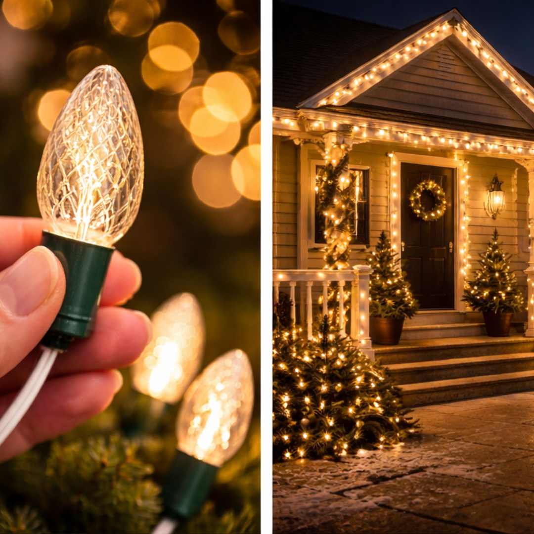 C7 Faceted LED Bulbs - Twinkle