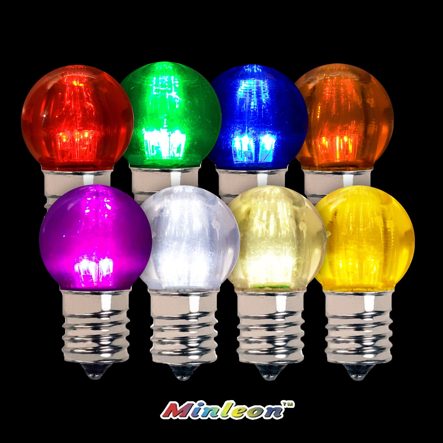 Red, Green, Blue, Pink, Warm &amp; Pure White, Yellow Minleon G30 LED Bulbs Professional Christmas Decorations Holiday Lights 2022